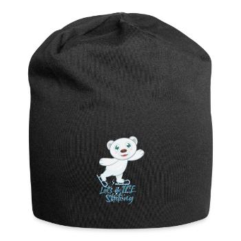 Patin à glace patins à glace ours polaire - Bonnet en jersey - noir - Devant