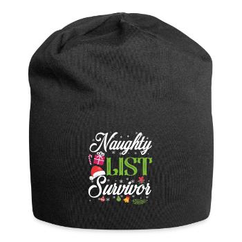Christmas Naughty List Survivor - Jersey Beanie - black - Front