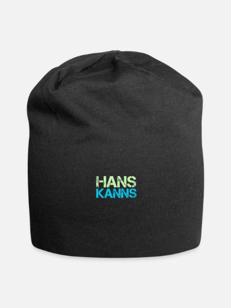 Hans Name Sprüche Hans Kanns - Jersey-Beanie - Schwarz