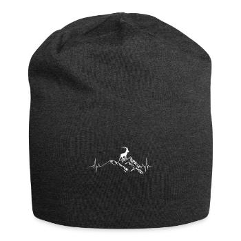 Idée cadeau de Noël pour les grimpeurs randonneurs en montagne - Bonnet en jersey - charbon - Devant