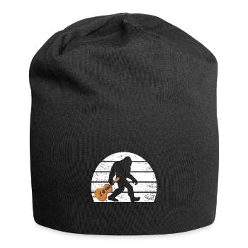 Bigfoot Musiker Sasquatch Akustik Gitarre - Jersey-Beanie - Schwarz - Vorne