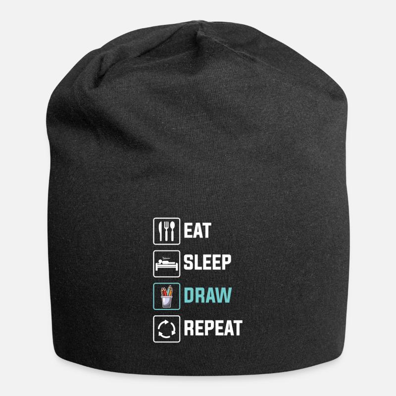 Künstler - Jersey-Beanie - Schwarz