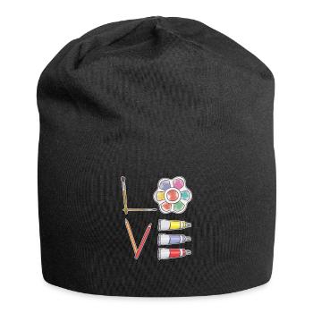 Kunst Malen - Jersey-Beanie - Schwarz - Vorne