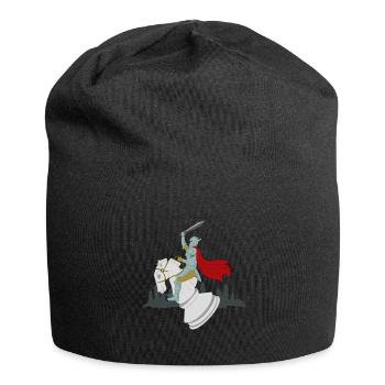 Chess knight horse chess board rider gift - Jersey Beanie - black - Front