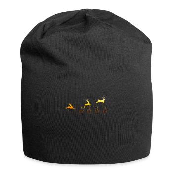 Chasseur de battement de coeur chasseur cerf cerf cadeau sauvage - Bonnet en jersey - noir - Devant