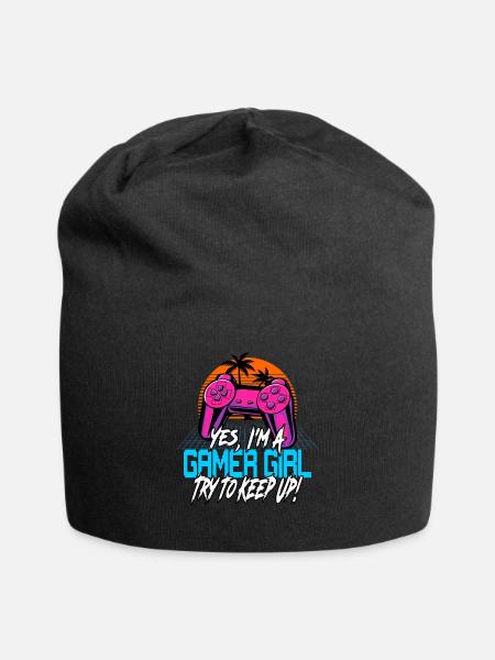 Yes I m A Gamer Girl, Try To Keep Up - Gaming Nerd - Jersey-Beanie - Schwarz