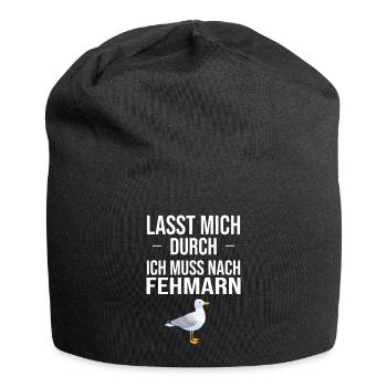 Fehmarn Print - Jersey-Beanie - Schwarz - Vorne