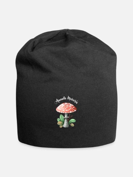 Amanita Muscaria - Jersey Beanie - black