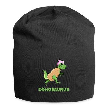 DÖNOSAURUS, Döner Saurier Dinosaurier Kebap Dino - Jersey-Beanie - Schwarz - Vorne