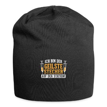 Krankenschwester Krankenhaus Krankenpfleger - Jersey-Beanie - Schwarz - Vorne