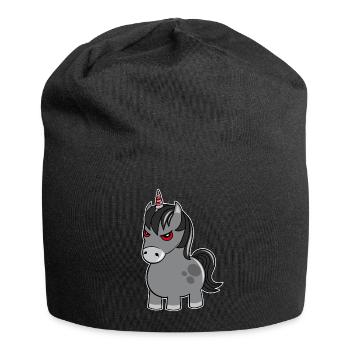 Mauvais cadeau drôle de licorne licorne en colère - Bonnet en jersey - noir - Devant