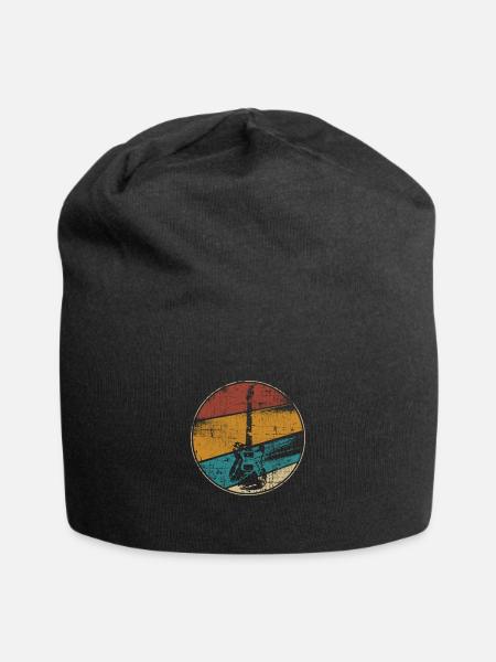 E-GItarre vintage - Jersey-Beanie - Schwarz