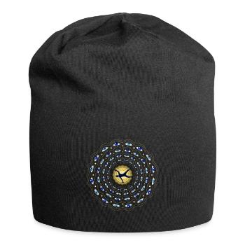 Psychedelische Reise - Jersey-Beanie - Schwarz - Vorne