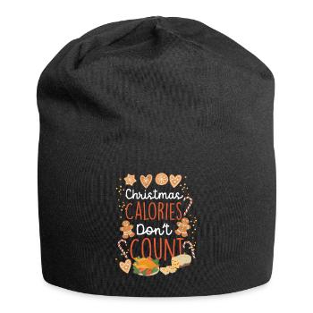 Noël Les calories de Noël ne comptent pas - Bonnet en jersey - noir - Devant
