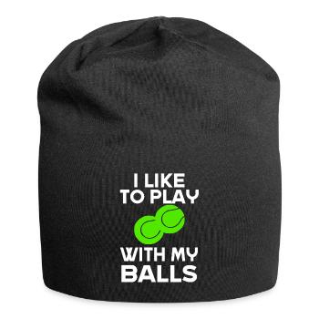 Tennis Tennisspieler Geschenk Tennisspiel - Jersey-Beanie - Schwarz - Vorne
