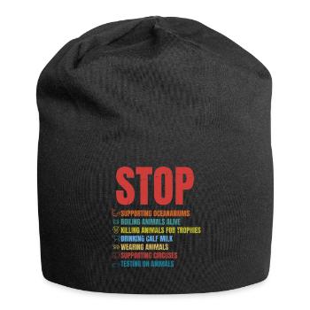 Save The Planet - Animal Rights Organization - - Jersey-Beanie - Schwarz - Vorne
