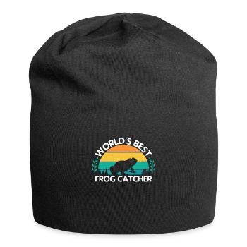World's Best Frog Catcher Gift Boys Girls Kids - Jersey-Beanie - Schwarz - Vorne