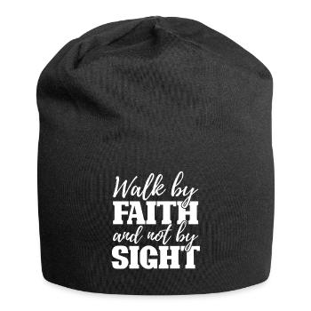 Walk By Faith And Not By Sight Religion - Jersey Beanie - black - Front