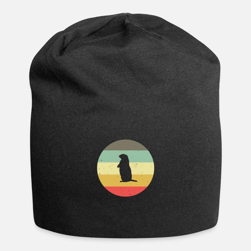 Groundhog rodent vintage gift idea - Jersey Beanie - black