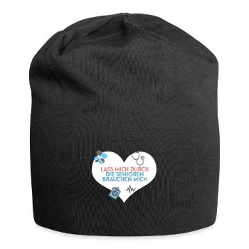 Altenpflegerin Altenpfleger Geschenk - Jersey-Beanie - Schwarz - Vorne