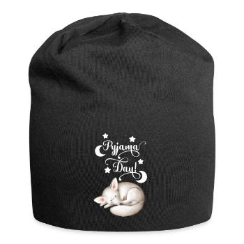 Nightgown pajamas pajamas sleeping late risers - Jersey Beanie - black - Front