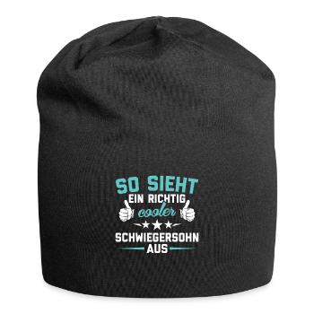Son in law sons in law gift present idea - Jersey Beanie - black - Front