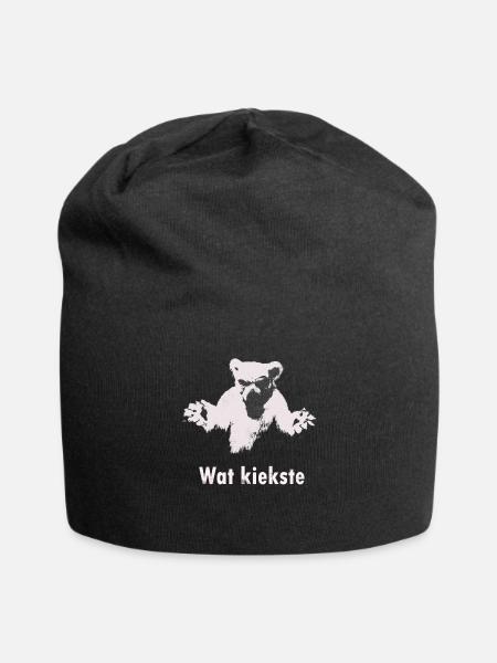 Berliner Bär Eisbär Wat KieksteBerlin Hauptstadt - Jersey-Beanie - Schwarz