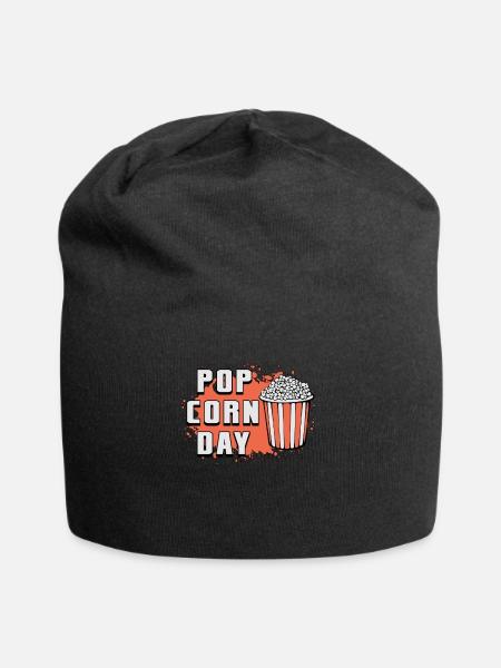 Cinéma Popcorn tag film délicieux Maïs doux Idée cadeau - Bonnet en jersey - noir