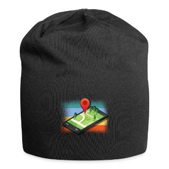 Geocache GPS Outdoor Lost place cadeau - Bonnet en jersey - noir - Devant