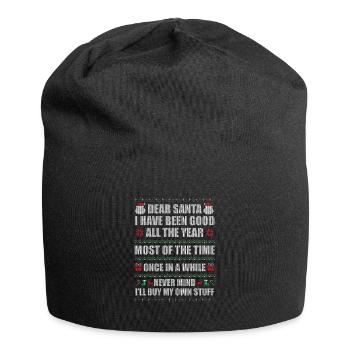 Christmas Santa Ugly Christmas Sweater - Jersey Beanie - black - Front