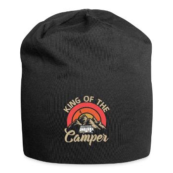 King Of The Camper | Camping gift camping - Jersey Beanie - black - Front