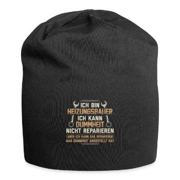 Anlagenmechaniker Heizungsbauer Geschenk Lustig - Jersey-Beanie - Schwarz - Vorne