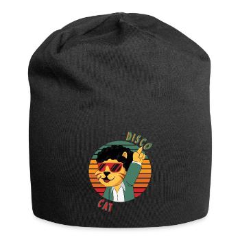 Disco Cat goes on the slopes - Jersey Beanie - black - Front
