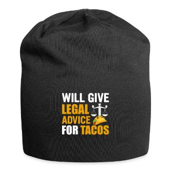Donnera des conseils juridiques à l'avocat de Tacos Taco - Bonnet en jersey - noir - Devant