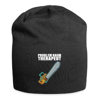 Waldarbeiter Holzarbeit Förster Fichten Geschenk - Jersey-Beanie - Schwarz - Vorne