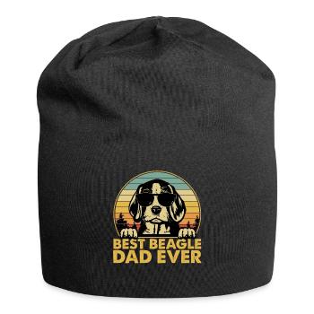 Best Beagle Dad Ever Vintage Beagle Gangsta Shirt - Jersey Beanie - black - Front