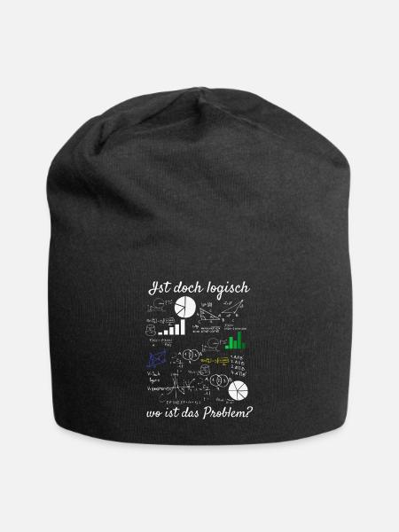 Mathematik Algebra Lehrer Studium Abitur Sprüche - Jersey-Beanie - Schwarz