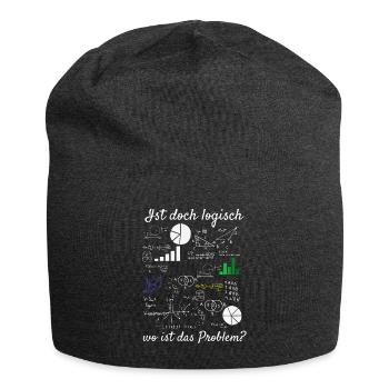 Mathematik Algebra Lehrer Studium Abitur Sprüche - Jersey-Beanie - Anthrazit - Vorne