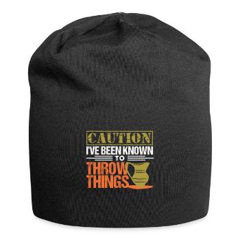 Poterie poterie poterie cadeau - Bonnet en jersey - noir - Devant