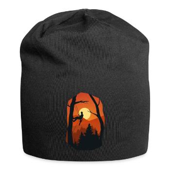 Baumpfleger Arborist Holzfäller Motorsäge Geschenk - Jersey-Beanie - Schwarz - Vorne