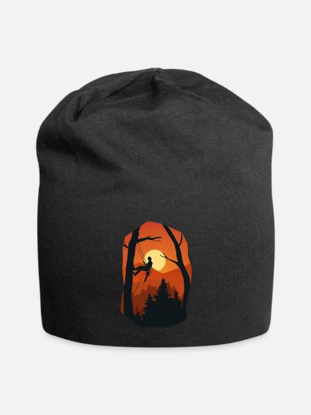 Baumpfleger Arborist Holzfäller Motorsäge Geschenk - Jersey-Beanie - Schwarz