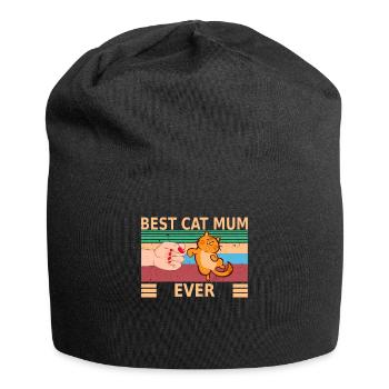 Amis chats - Best Cat Mum Ever - Bonnet en jersey - noir - Devant