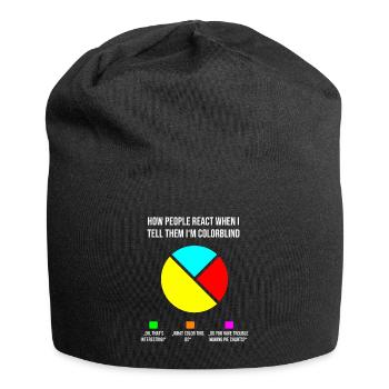 Kreisdiagramm farbenblind Reaktionen - Jersey-Beanie - Schwarz - Vorne
