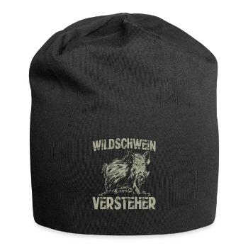 Wildschwein Versteher Jäger Keiler Schwarzwild - Jersey-Beanie - Schwarz - Vorne