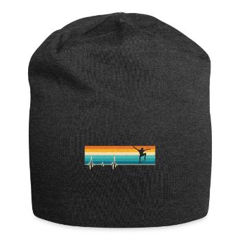 Retro Skateboard Skating Heartbeat - Jersey-Beanie - Anthrazit - Vorne