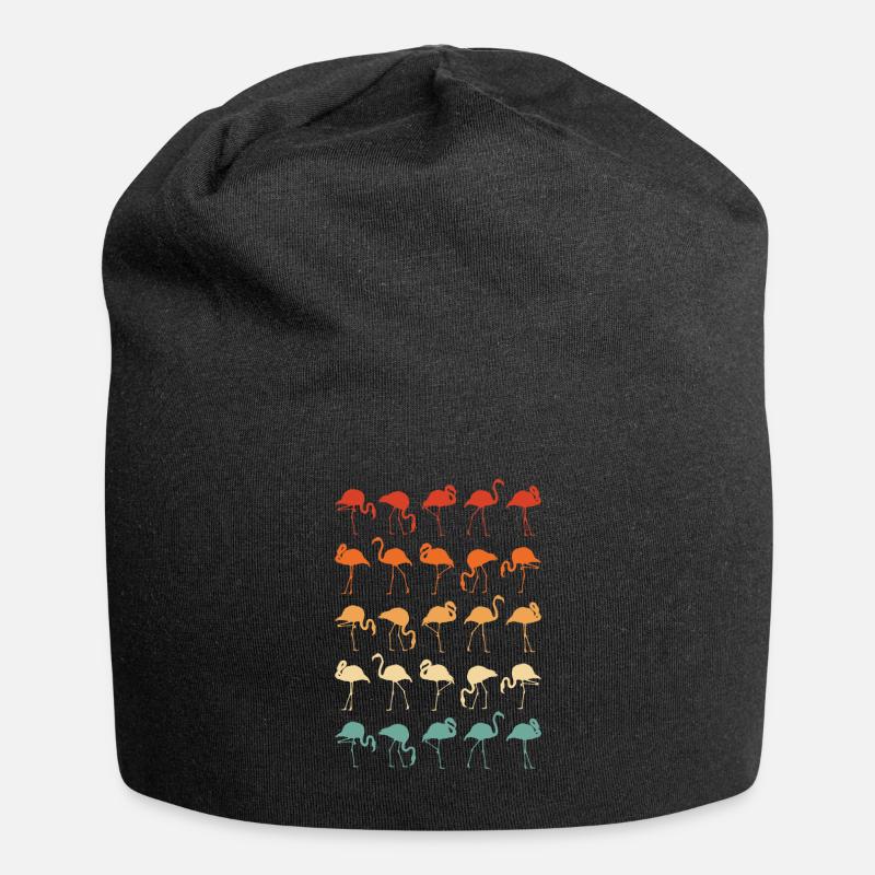 Flamingo - Jersey-Beanie - Schwarz