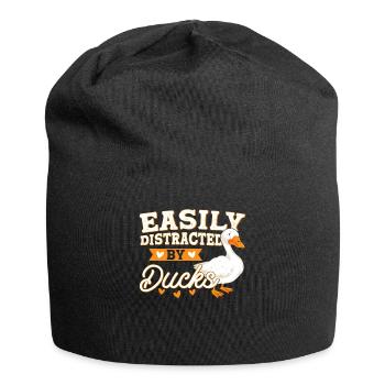 Easily Distracted By Ducks Duck Ducks Gift - Jersey Beanie - black - Front