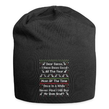 Christmas Santa Ugly Christmas Sweater - Jersey Beanie - black - Front