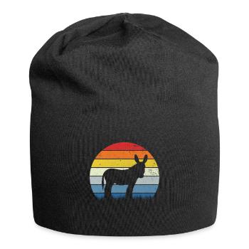 Esel Retro - Jersey-Beanie - Schwarz - Vorne