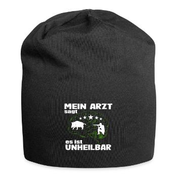 Wildschwein Jäger Unheilbar Keiler Schwarzwild - Jersey-Beanie - Schwarz - Vorne